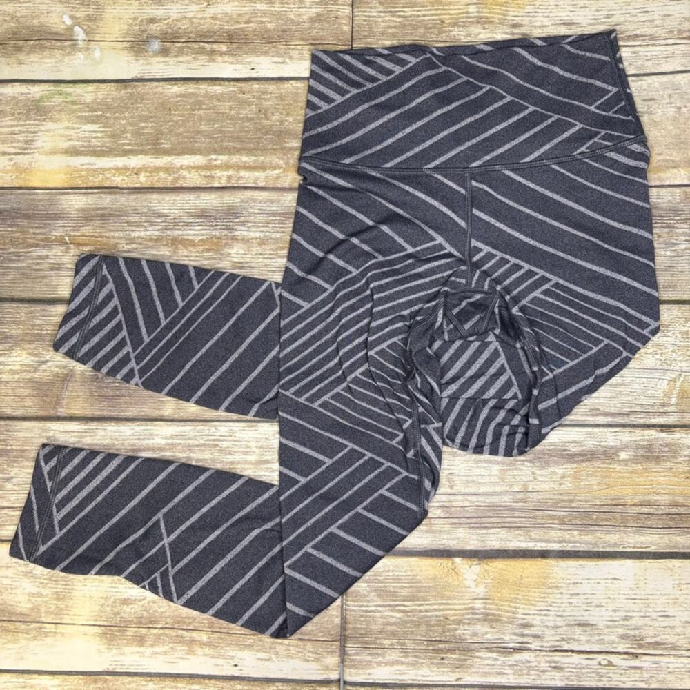 Lululemon High Times Pant Luon Metallic Lumatrix Heathered Deep Coal Sliver Sz 6